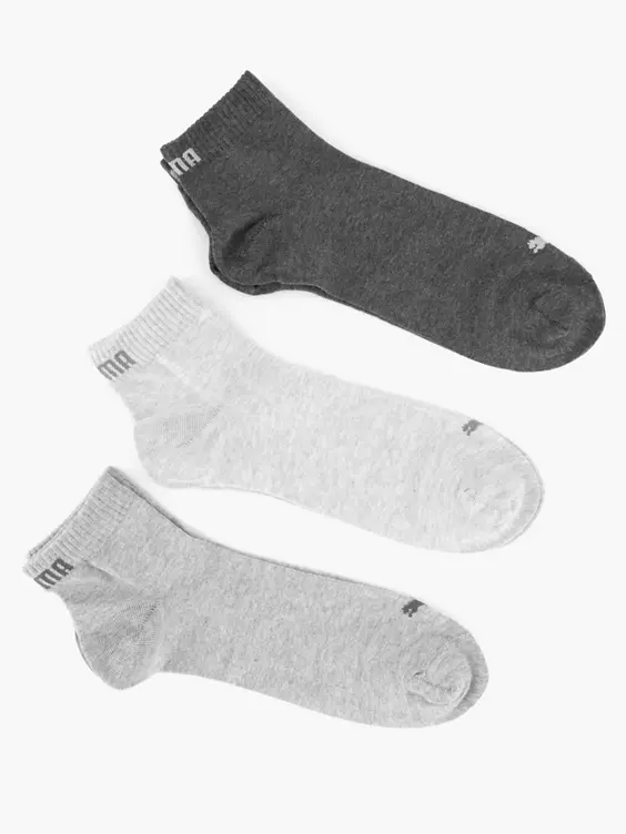 GRIJZE QUARTER PLAIN 3 PAK 3942 